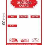 Etiket 90 x 58  350 Li Lamine Termal Baskılı 1 adet