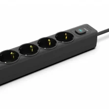 İnca IPW-44SY 5 Port Akım Korumalı Led Tuşlu Priz 1.5M - Siyah
