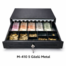 Dbpos M-410 5 Gözlü Metal Para Çekmecesi  Metal sürgü