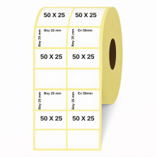 Etiket 50 X 25 Termal 2 li 3000 Adet