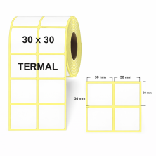 Etiket 30 X 30 Termal  2 li 3000 Adet